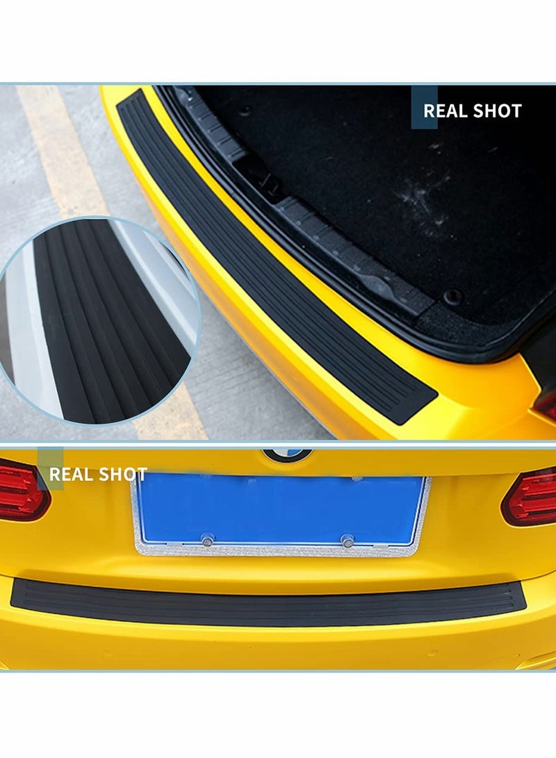 SOLARAE Rear Bumper Protector Universal Car Rear Bumper Protector Black Rubber Durable Protect and Hide Scratches Anti-Scratch Rubber Trim Cover 104cm Black Sticker Guard For Car Pickup SUV - Image 2