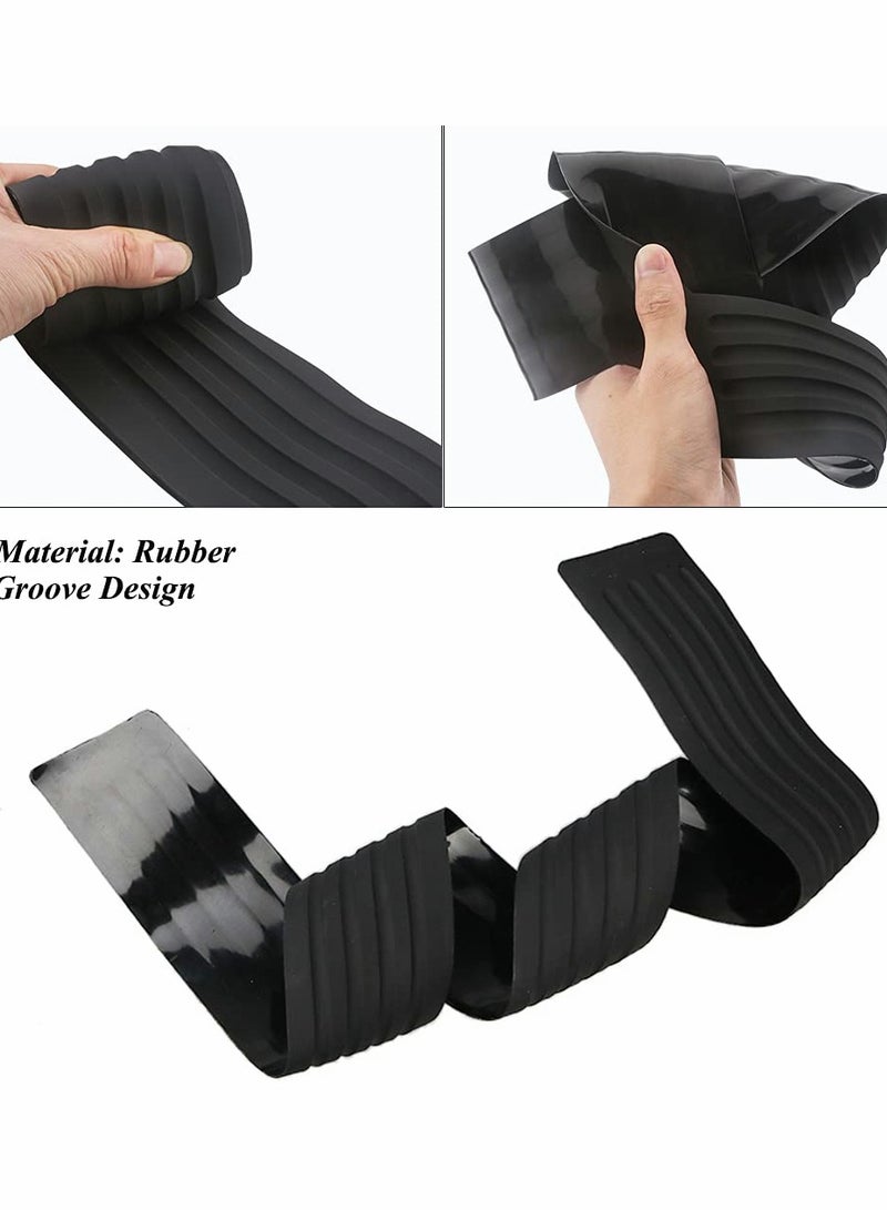 SOLARAE Rear Bumper Protector Universal Car Rear Bumper Protector Black Rubber Durable Protect and Hide Scratches Anti-Scratch Rubber Trim Cover 104cm Black Sticker Guard For Car Pickup SUV - Image 3