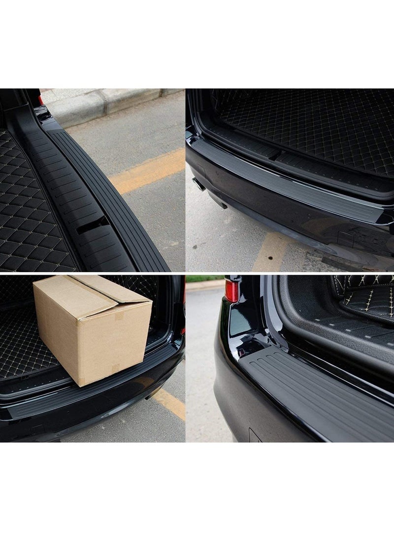 SOLARAE Rear Bumper Protector Universal Car Rear Bumper Protector Black Rubber Durable Protect and Hide Scratches Anti-Scratch Rubber Trim Cover 104cm Black Sticker Guard For Car Pickup SUV - Image 5