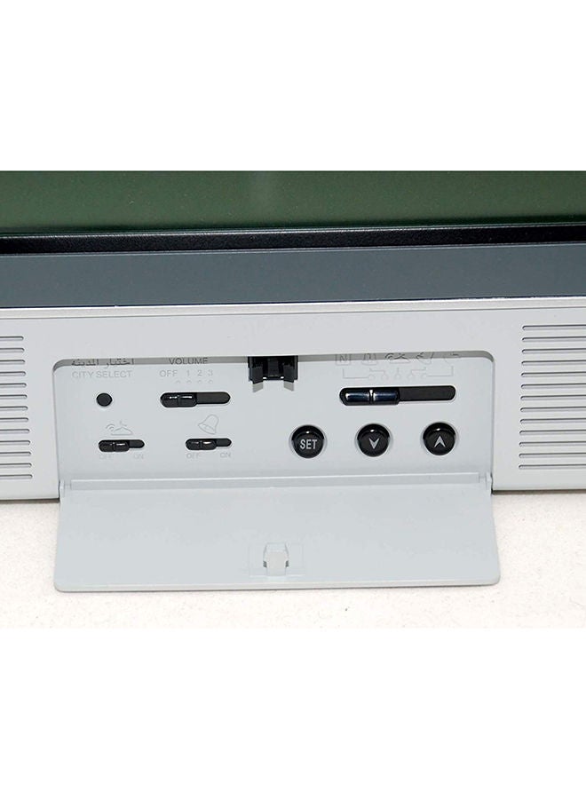 نيبمينينت ساعة أذان مزودة بشاشة لعرض درجة الحرارة أسود/ فضي - Image 3