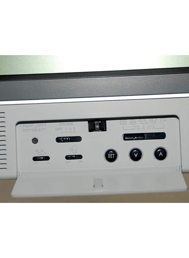 نيبمينينت ساعة أذان مزودة بشاشة لعرض درجة الحرارة أسود/ فضي - Image 4