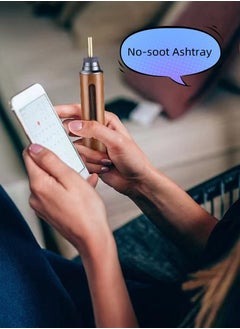 Generic Car Ashtray Portable Handheld Walnut Mini Ashtray No Soot Ashtray For Outdoor Indoor Car Smoking  - Image 3