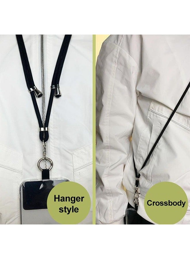 (2pcs)Universal Phone Lanyard with Adjustable Crossbody Strap, Anti-Loss and Hands-Free Neck Holder for Most Smartphones – (Black and Green) - Image 3