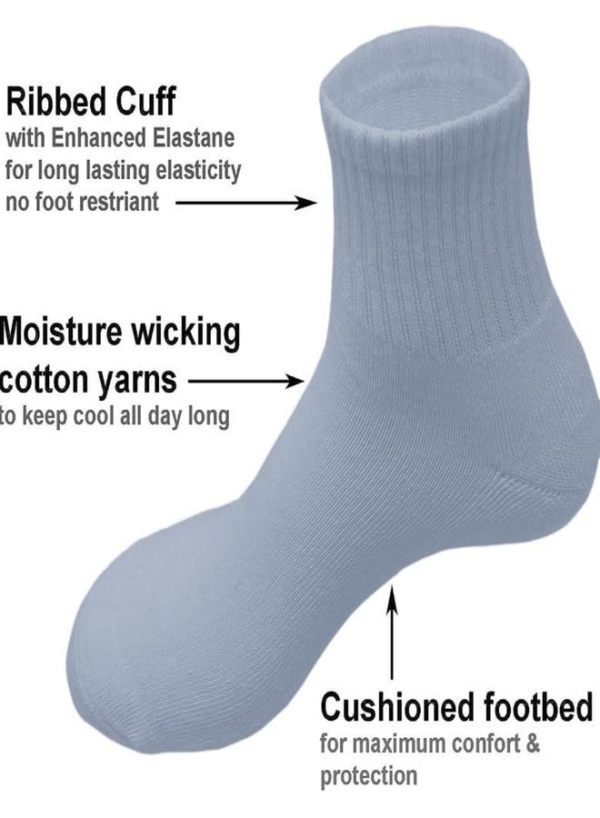 MUKHAKSH (Pack of 6 Pairs = 12 Socks Boys Winter Woolen Warm Solid Grey Ankle School Socks - Image 2
