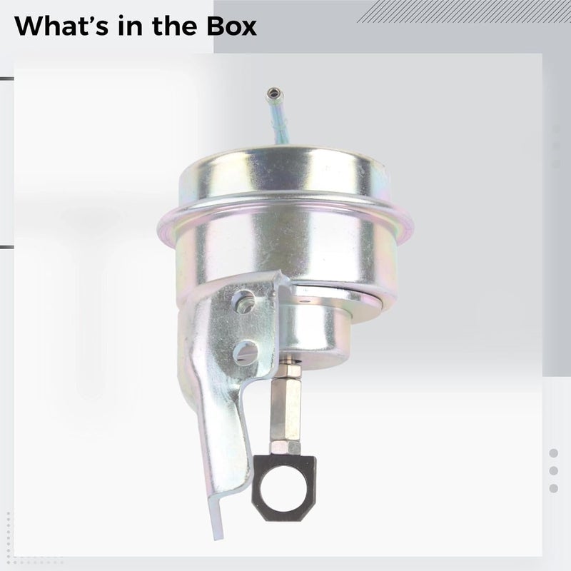 2.3 مشغل صمام التصريف للتوربوشارجر (Turbo Wastegate Actuator)، مصنوع من فولاذ سبيكة عالي الحرارة، يشمل برغي قابل للتعديل وحامل تثبيت، يُستخدم كقطعة استبدال للسيارات. - Image 3
