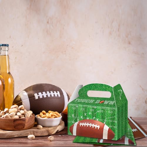 KALEFO Super Football Bowl Party Treat Boxes Touch Down Favor Box Decorations Sports Theme Rugby Snack Themed Supplies（12Pcs - Image 2