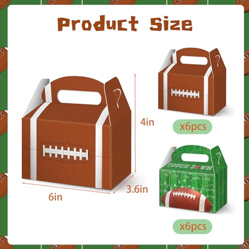 KALEFO Super Football Bowl Party Treat Boxes Touch Down Favor Box Decorations Sports Theme Rugby Snack Themed Supplies（12Pcs - Image 5