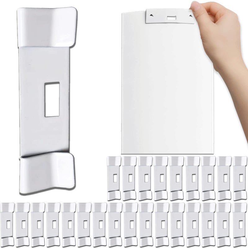 Vane Savers Vertical Blinds 25 PCS Vertical Blind Repair Vane Savers Metal Vertical Blind Repair Tabs for Vertical Blinds Replacement Slats White