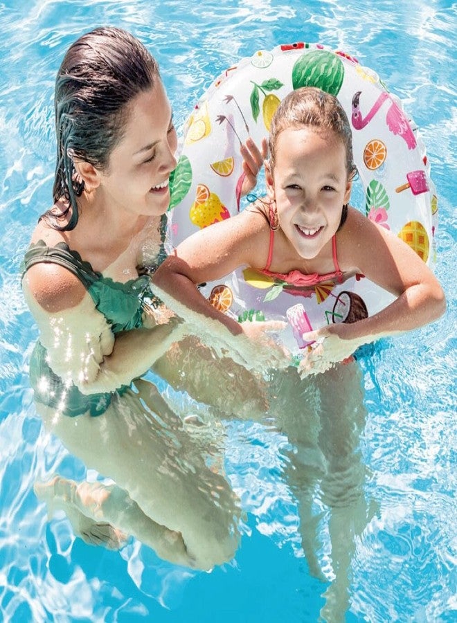 MaruHub 61cm Inflatable Kids Water Floaty Vinyl Float for 6-10 Years Old | Kids Fun Lively Print Swim Tube | Kids Big Swim Rings - Pack of 1 - Image 4