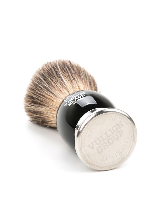 Vikings Blade - G Brush For Men By Vikings Blade, Ultra Heavy Acrylic & 316L Steel Handle, Super Strong Knot Backbone, Minimal Shedding, Fast Lather, Extremely Smooth & Plush On Skin (Dark Stallion) - Image 1