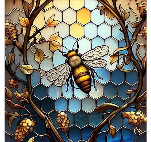 xackcme Bee Paint by Numbers for Adults - Paint by Number on Canvas Without Frame, DIY Oil Painting for Gift Home Wall Decor (16x16 inch) - Image 1