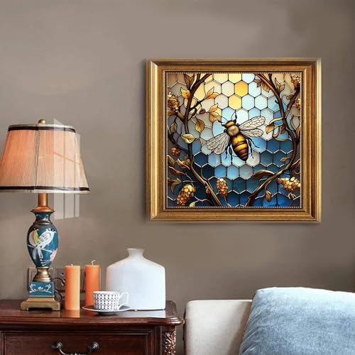 xackcme Bee Paint by Numbers for Adults - Paint by Number on Canvas Without Frame, DIY Oil Painting for Gift Home Wall Decor (16x16 inch) - Image 5