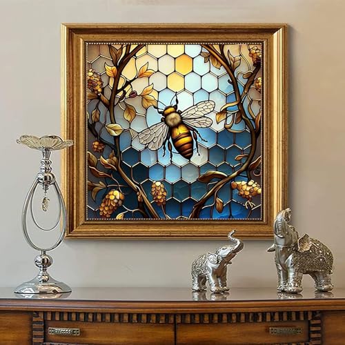 xackcme Bee Paint by Numbers for Adults - Paint by Number on Canvas Without Frame, DIY Oil Painting for Gift Home Wall Decor (16x16 inch) - Image 4