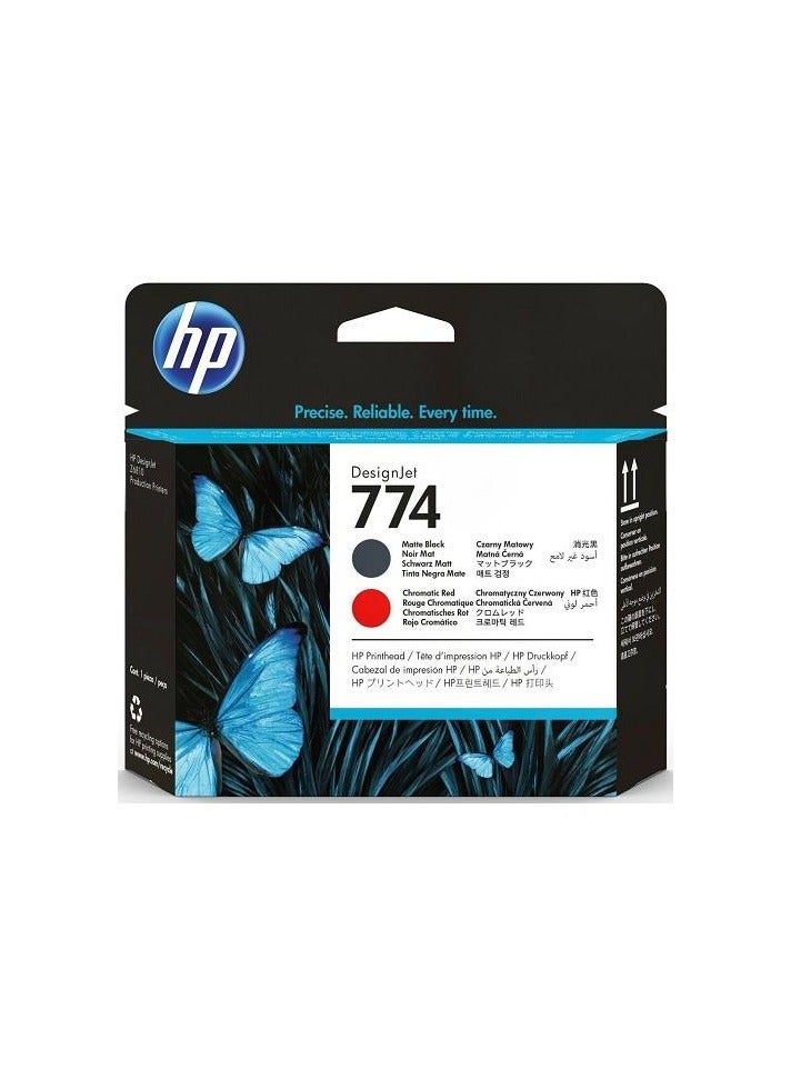 HP 774 Matte Black/Chromatic Red DesignJet Printhead Matte Black/Chromatic Red