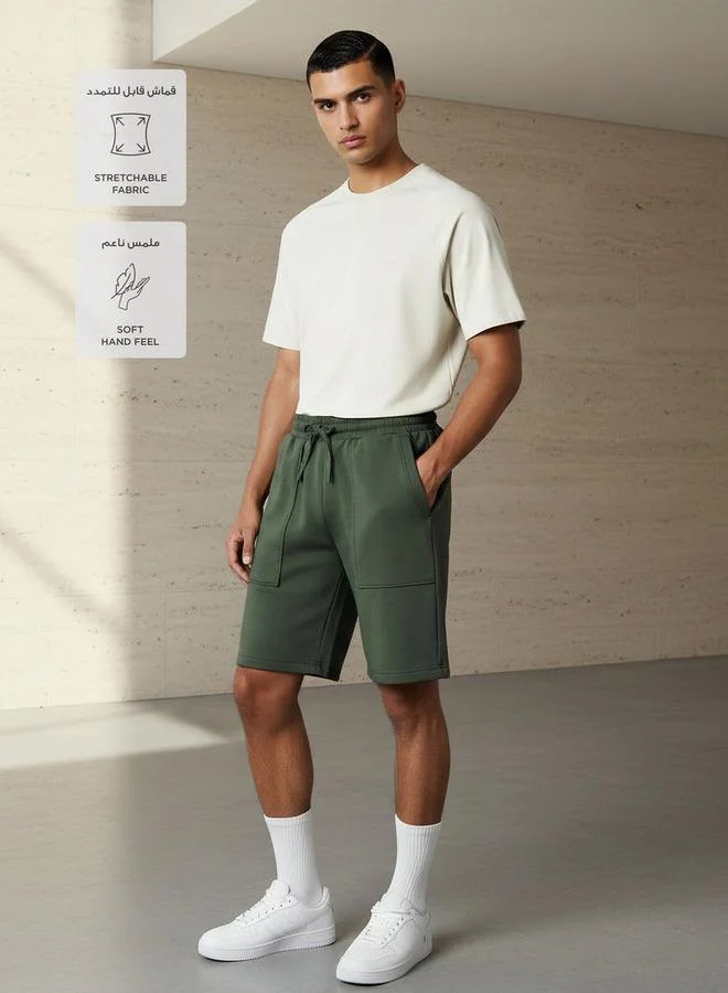 Love Pangolin GREEN Love Pangolin Men Panelled Shorts for Men | Best Price UAE