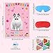 Hxezoc Pin The Hat on The Cat Party Games for Girls Large Cat Games Poster for Kids Cat Themed Birthday Party Decoration Carnival Party Supplies 54 Hat Stickers - Image 4