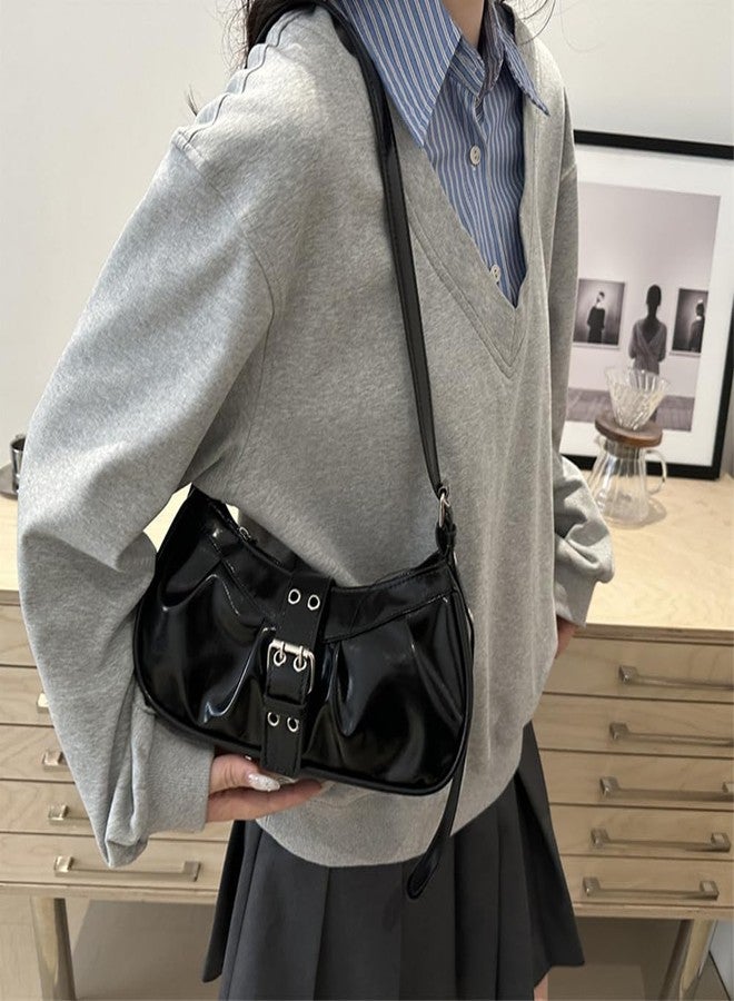 Geelyda Y2K Shoulder Bag PU Leather Hobo Bags for Women, Small Cute Clutch Purses Going Out Top Handle Purse - Image 3
