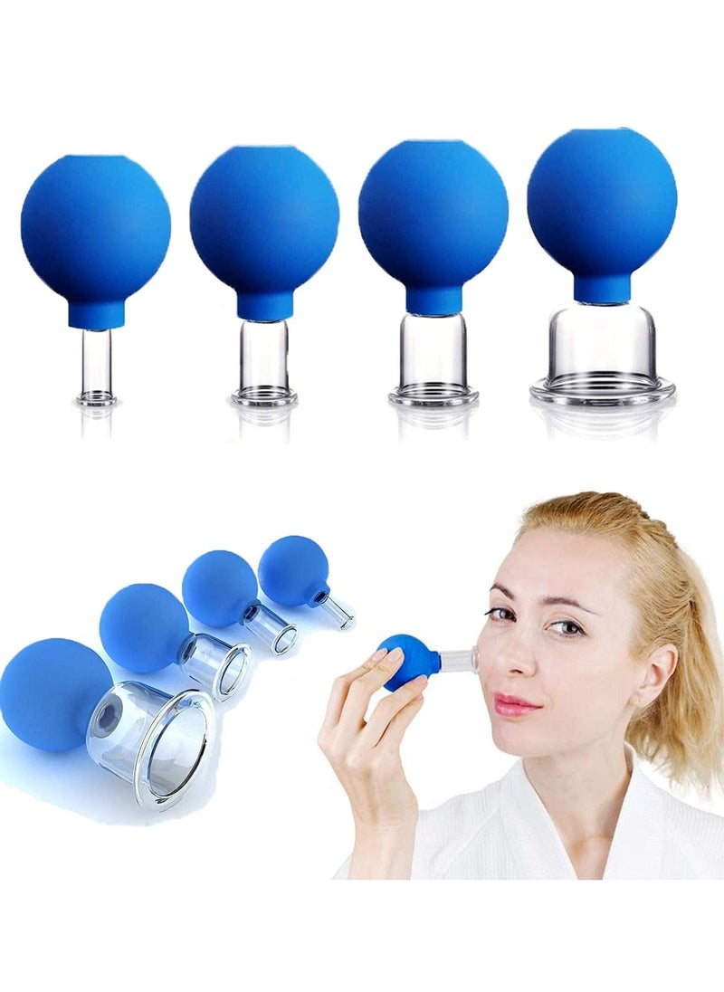 Arabest - 4 PCS Glass Facial Cupping Set, A Kit For Anti Cellulite, Anti Wrinkle and Instantly Ageless Skin for Eyes, Face and Body - Image 1