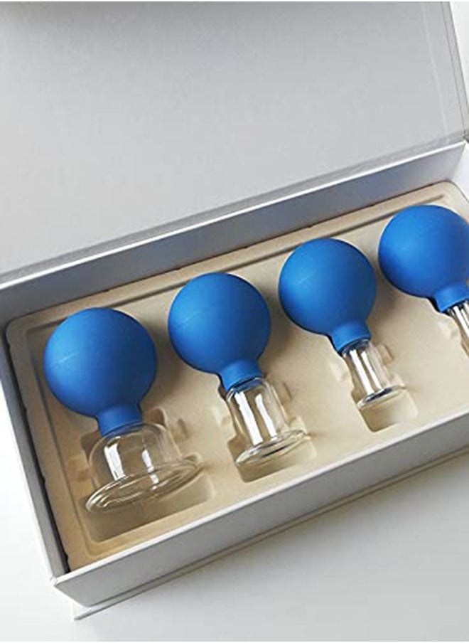 Arabest - 4 PCS Glass Facial Cupping Set, A Kit For Anti Cellulite, Anti Wrinkle and Instantly Ageless Skin for Eyes, Face and Body - Image 1