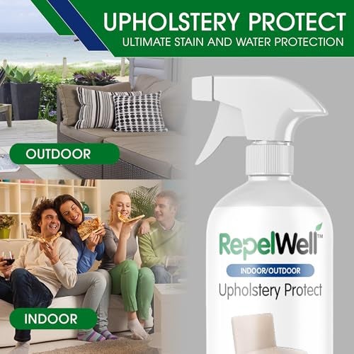RepelWell Eco-Friendly Upholstery Protect Stain & Water Repellent Spray 24oz – Non-Toxic, Pet-Safe Formula for Fabric, Leather, & Suede – Long-Lasting Stain Guard Keeps Furniture Clean & New - Image 3
