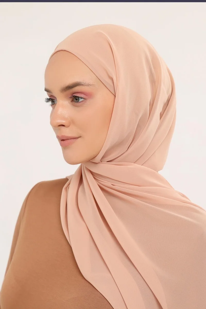 التوبة Ready Practical Luxury Pipe Bonnet Chiffon Shawl