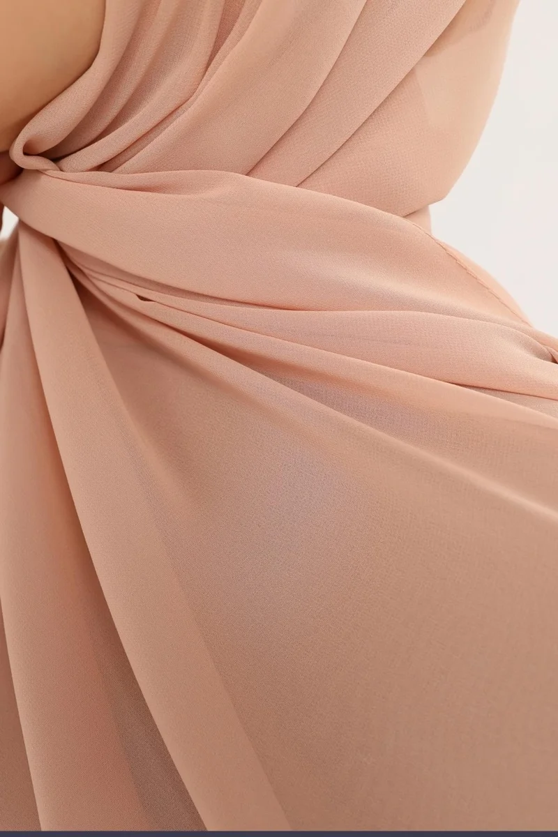 التوبة Ready Practical Luxury Pipe Bonnet Chiffon Shawl