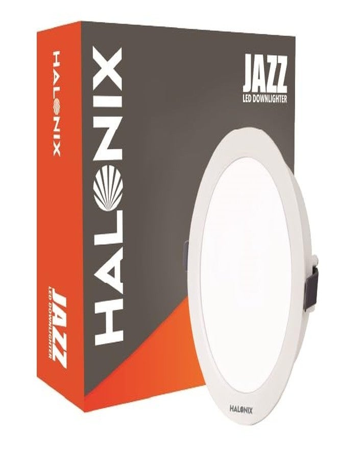 Halonix Polycarbonate Jazz 12W White Recessed Downlighter|Cutout- 4 Inch|Recessed Ceiling Light for Hall, Room, Office, Shop|Led Downlighter with Surge Protection|Pack 1 - Image 1
