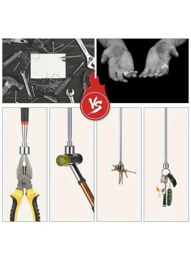 4 Piece Magnetic Telescopic Tool Set Manual Extendable Suction Rod for Automotive Repair - Image 5