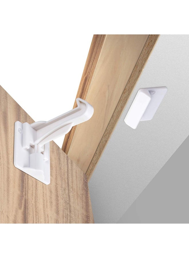 Upgraded Invisible Baby Proofing Cabinet Latch Locks - Works with Most Cabinets and Drawers, Works with Countertop Overhangs, No Drilling or Tools Required for Installation, Highly Secure(10 Pack) - Image 1