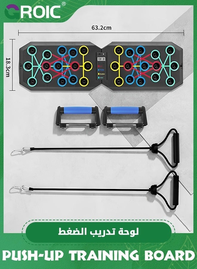 كيلا لوح تمرين الضغط، نظام حوامل تمرين الضغط متعدد الوظائف، معدات تمرين منزلية محمولة، تدريب القوة لحرق الدهون، تمرين عضلات الصدر على الأرض، لوح تمرين الضغط - Image 3