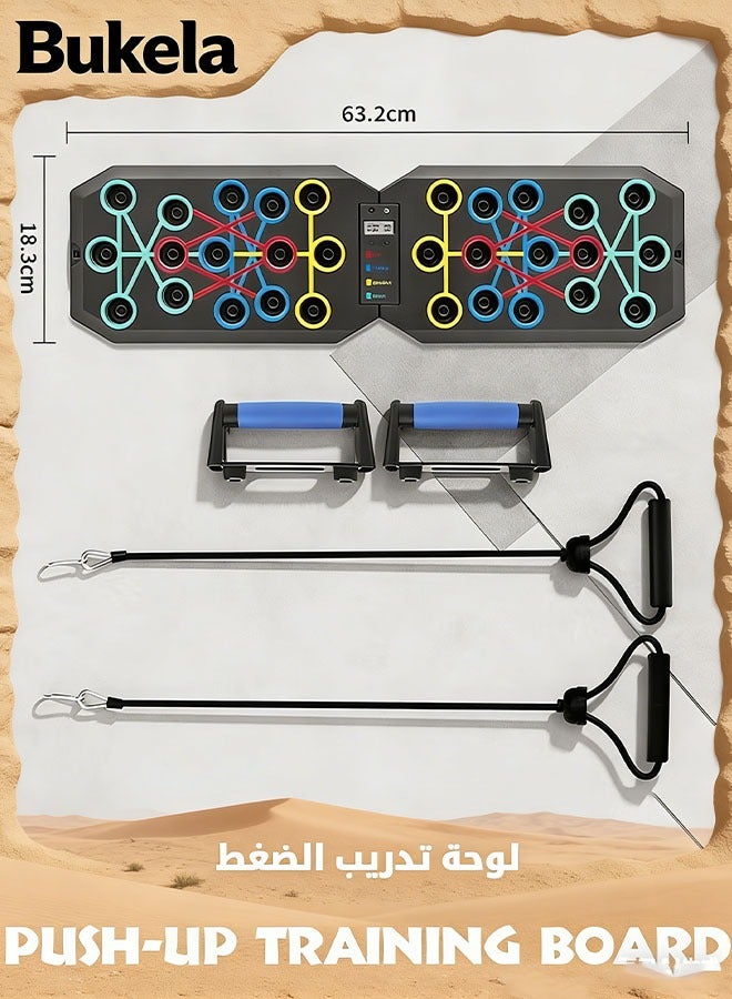 Bukela Push Up Board,Multi-Functional Pushup Stands System,Home Workout Equipment Portable Workout Equipment,Burn Fat Strength Training,Fitness Floor Chest Muscle Exercise Push Up Plank - Image 3