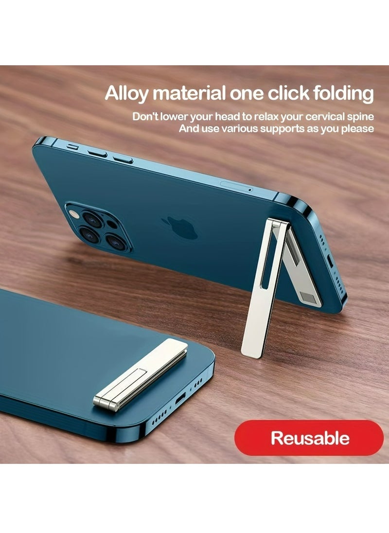 Generic - Ultra Thin Mobile Phone Holder, New Hollow Out Shelf, Desktop Folding, Live Streaming, Compact And Convenient Mobile Phone Holder - Image 1