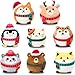 Aoriher 8 Pcs Mini Stuffed Animals 315 Inch Stuffed Animals Ornaments Bulk Colorful Woodland Animal Keychain for Birthday Wedding Baby Shower Party FavorCap and Scarf - Image 2