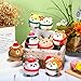 Aoriher 8 Pcs Mini Stuffed Animals 315 Inch Stuffed Animals Ornaments Bulk Colorful Woodland Animal Keychain for Birthday Wedding Baby Shower Party FavorCap and Scarf - Image 4