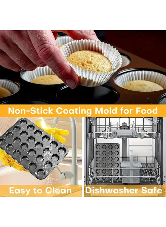 4 12 24 35 48 Mini Cake Set High Temperature Non Stick Carbon Steel Cake Molds And Muffin Cup Pans For Home Baking Cake Shops Christmas Thanksgiving - Image 2
