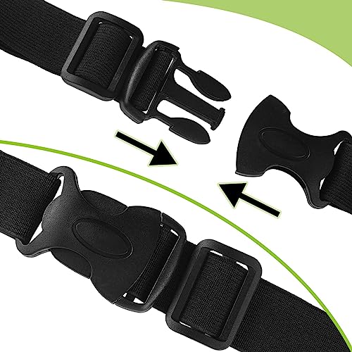 Jovitec حزام رقم السباق JOVITEC 2 قطعة مع 6 حلقات جل للجري وركوب الدراجات والترياتلون والماراثون (أسود ورمادي داكن) - Image 3