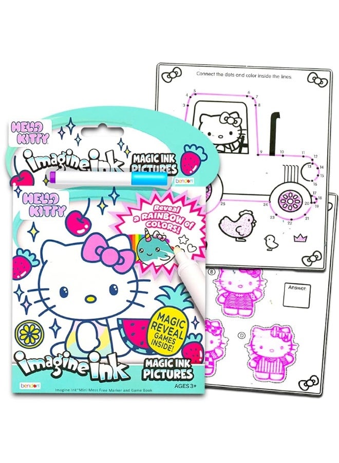 Bendon Imagine Ink Coloring Books for Girls Bundle - 3 Mess Free Coloring Books Featuring Hello Kitty, Minnie Mouse, and Princess with Stickers and More - Image 3