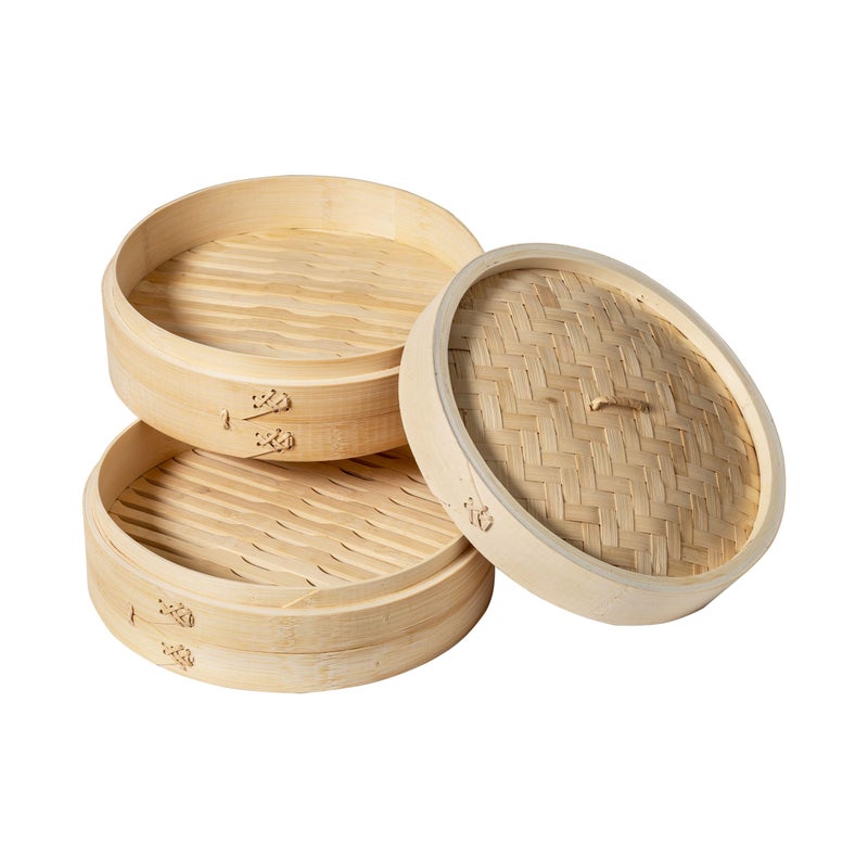 Joyce Chen 2-Tier Bamboo Steamer Baskets, 10-Inch - Image 2
