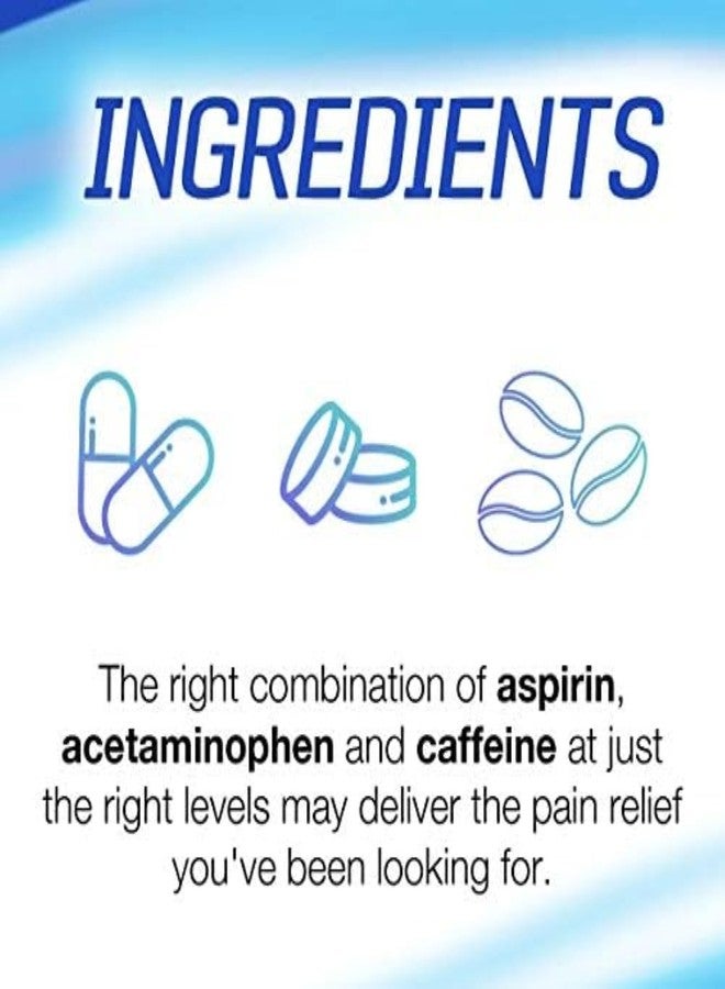 Vanquish Headache Relief, Acetaminophen, Aspirin, Caffeine, 100 Caplets, Packaging May Vary - Image 2