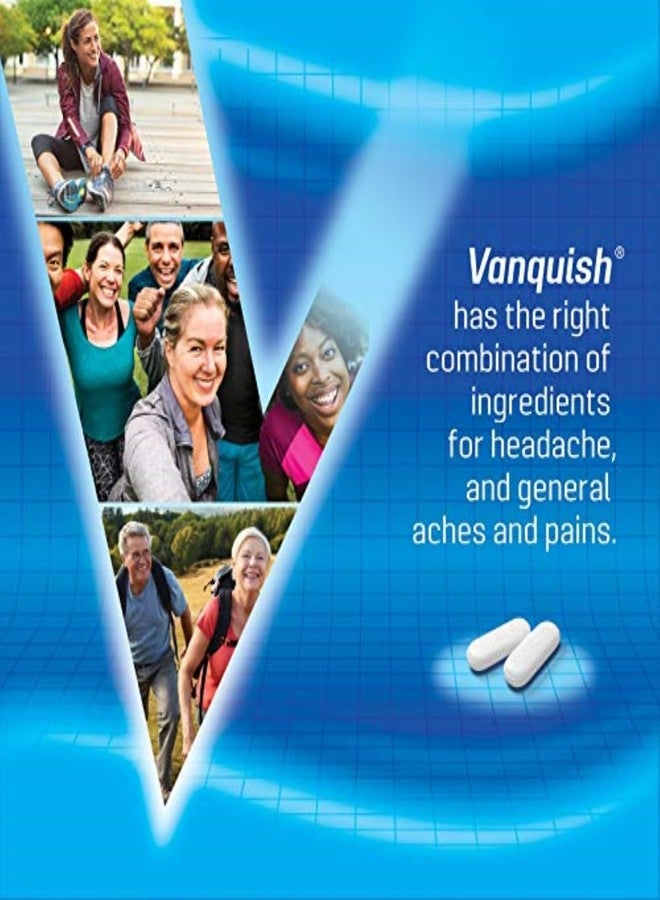 Vanquish Headache Relief, Acetaminophen, Aspirin, Caffeine, 100 Caplets, Packaging May Vary - Image 5