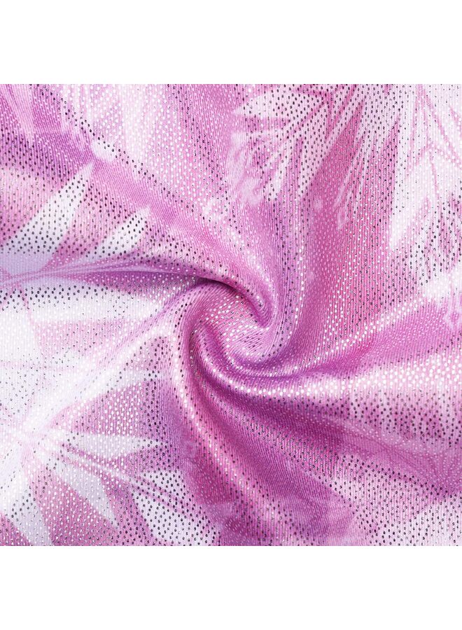 ملابس رياضية للبنات، يوتار رقص لامع من قطعة واحدة للأطفال الصغار، دانتيل، قوس قزح، ملابس رياضية (من ٣ إلى ١٤ سنة) - Image 4