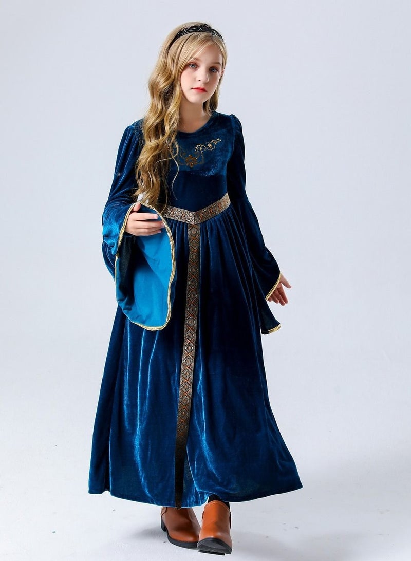 Aristocratic Queen Royalty Renaissance Cosplay Halloween Costume,Medieval Princess Dress Costume for Girls - Image 5