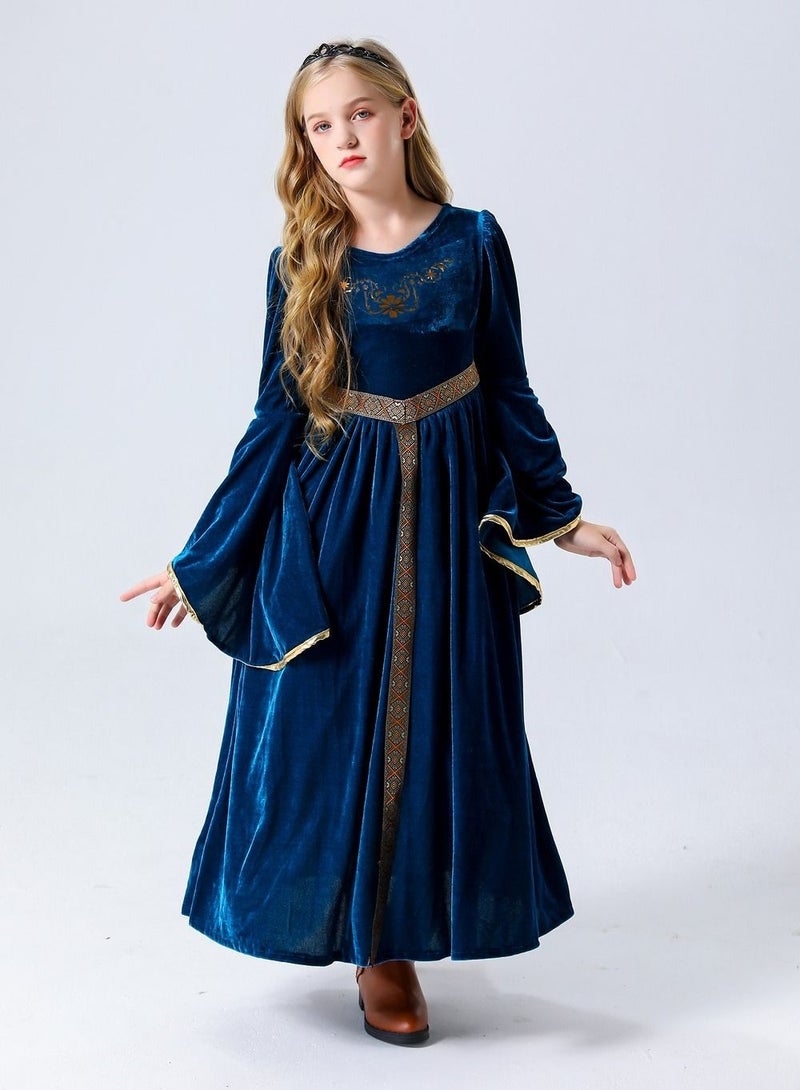 Aristocratic Queen Royalty Renaissance Cosplay Halloween Costume,Medieval Princess Dress Costume for Girls - Image 3
