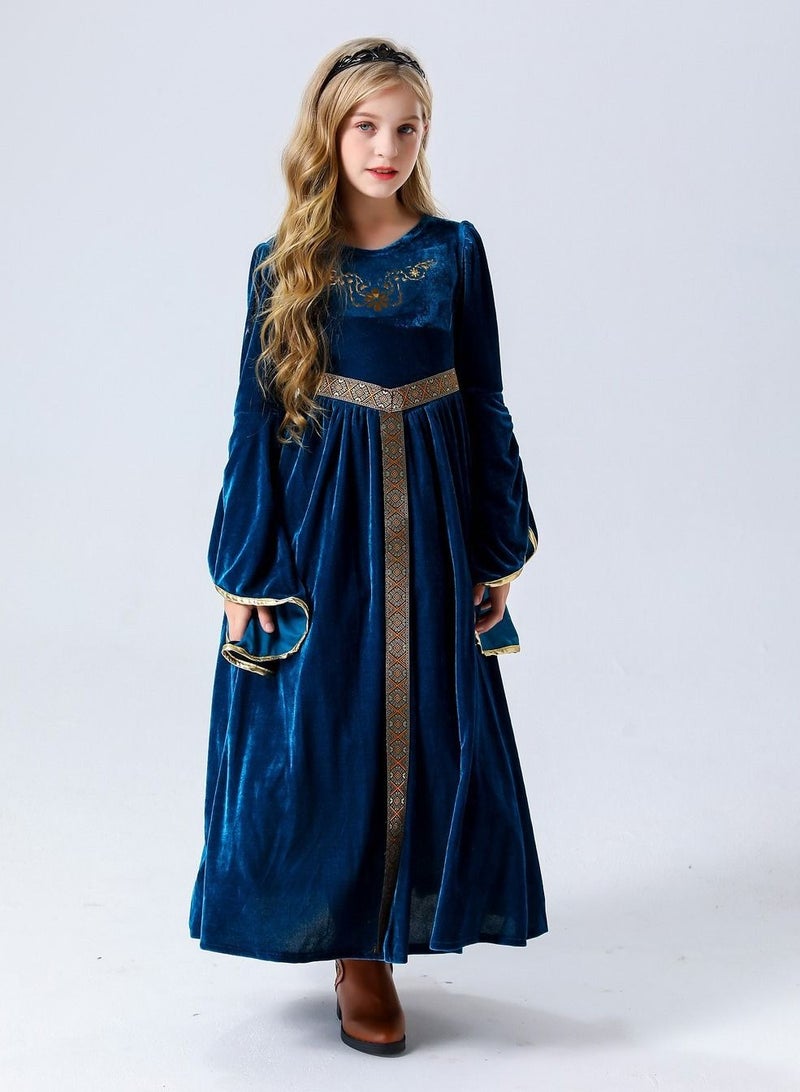 Aristocratic Queen Royalty Renaissance Cosplay Halloween Costume,Medieval Princess Dress Costume for Girls - Image 4