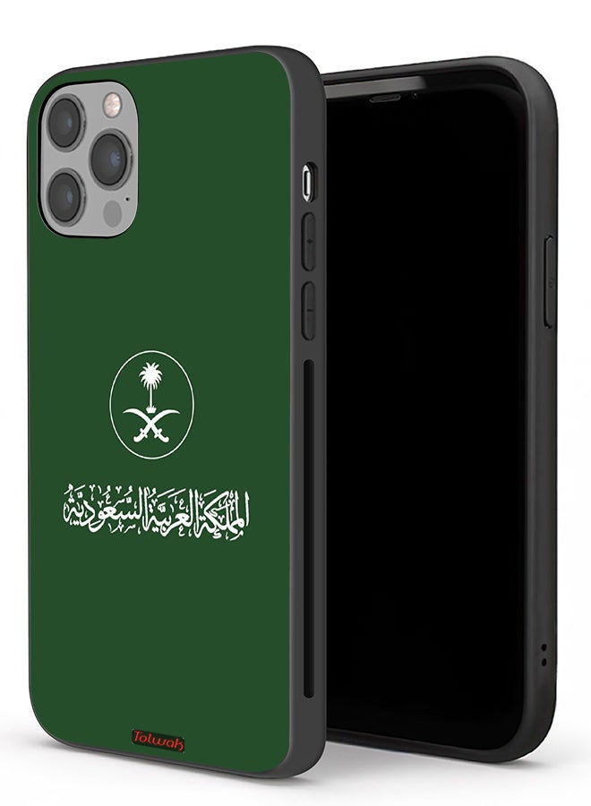 Tolwak غطاء حماية لجهاز ابل ايفون 12 برو مع شعار المملكة العربية السعودية - Image 1