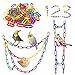 JIALEEY 100PCS Plastic Chain Links Childrens Learning Toy Mix Color Rainbow DIY CClips Chains Hooks Swing Climbing Cage Toys for Bird Sugar Glider Rat Parrot - Image 3