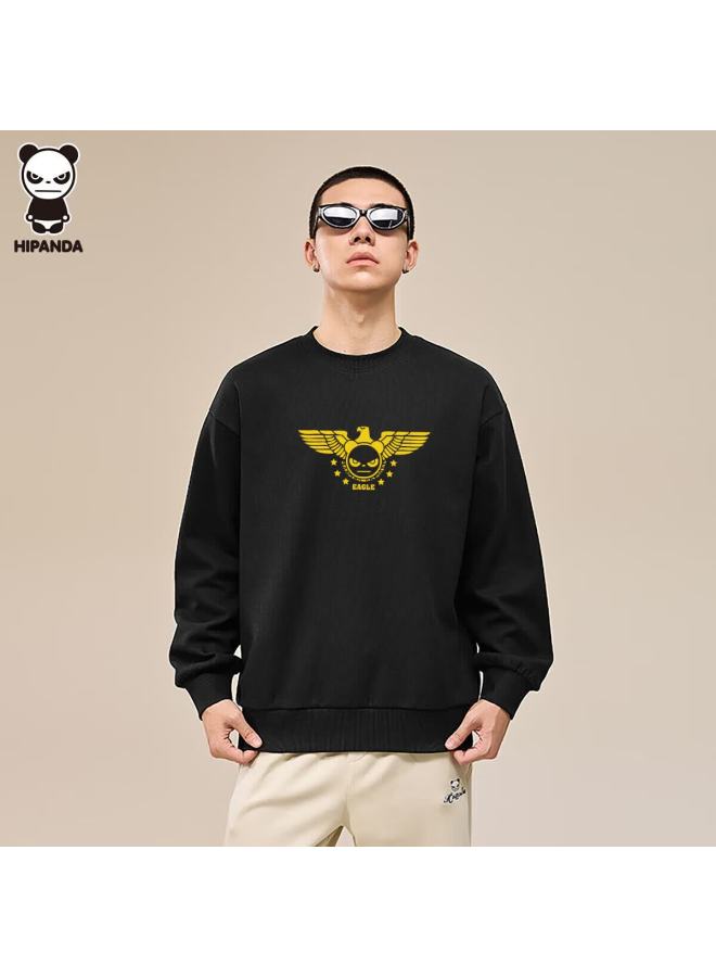 Hipanda o Panda Men's Hoodie Autumn Style Printed Pullover Long Sleeve Black L - Image 1