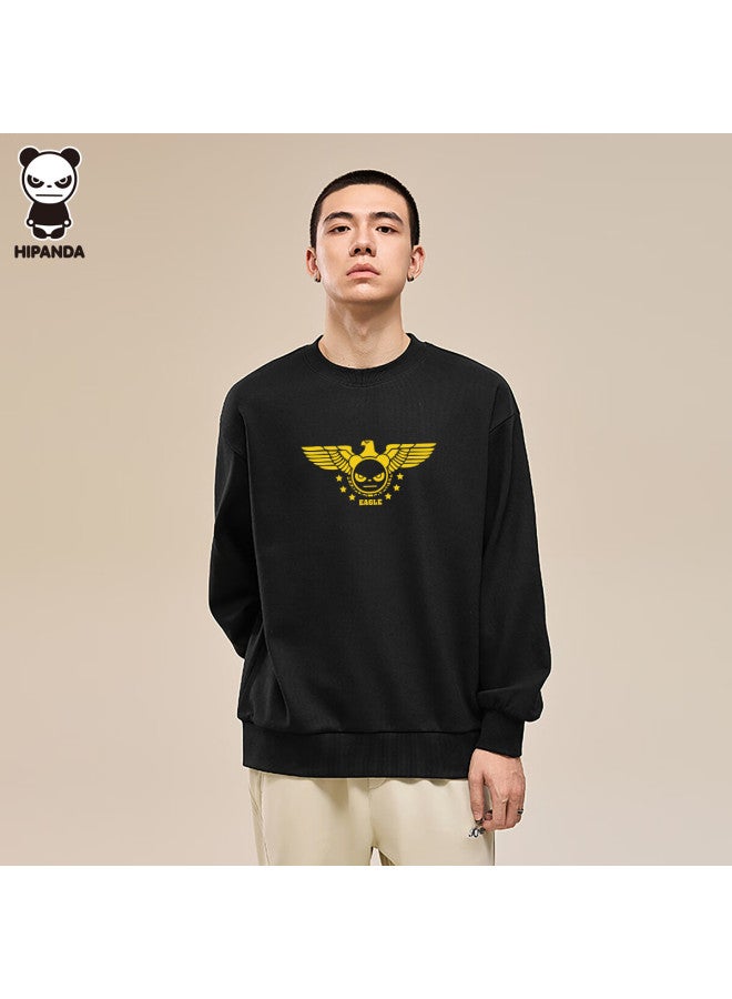Hipanda o Panda Men's Hoodie Autumn Style Printed Pullover Long Sleeve Black L - Image 3