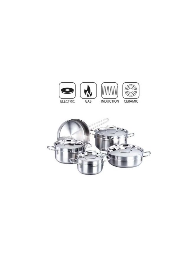 Alpha Turkish stainless steel cookware set, 9 pieces - pzsku/ZA16C8516812B0FE51341Z/45/_/1737271419/d6290df2-1fb7-4f27-a2f4-fd2ec0d3d44e