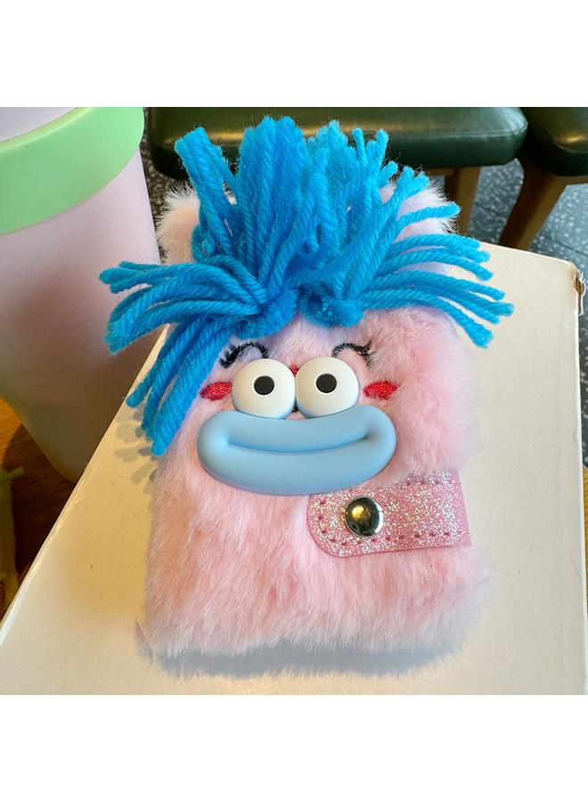 Bluejw Hand Account Book For Girls And Students Ugly Cute Journal Book High Color Value Girl's Heart Plush Hand Account Book Notebook - Image 1